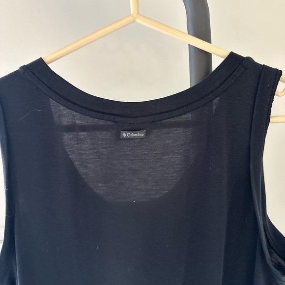 Columbia Black Sleeveless Relaxed Tie Front Tank Top - Picture 5 of 7